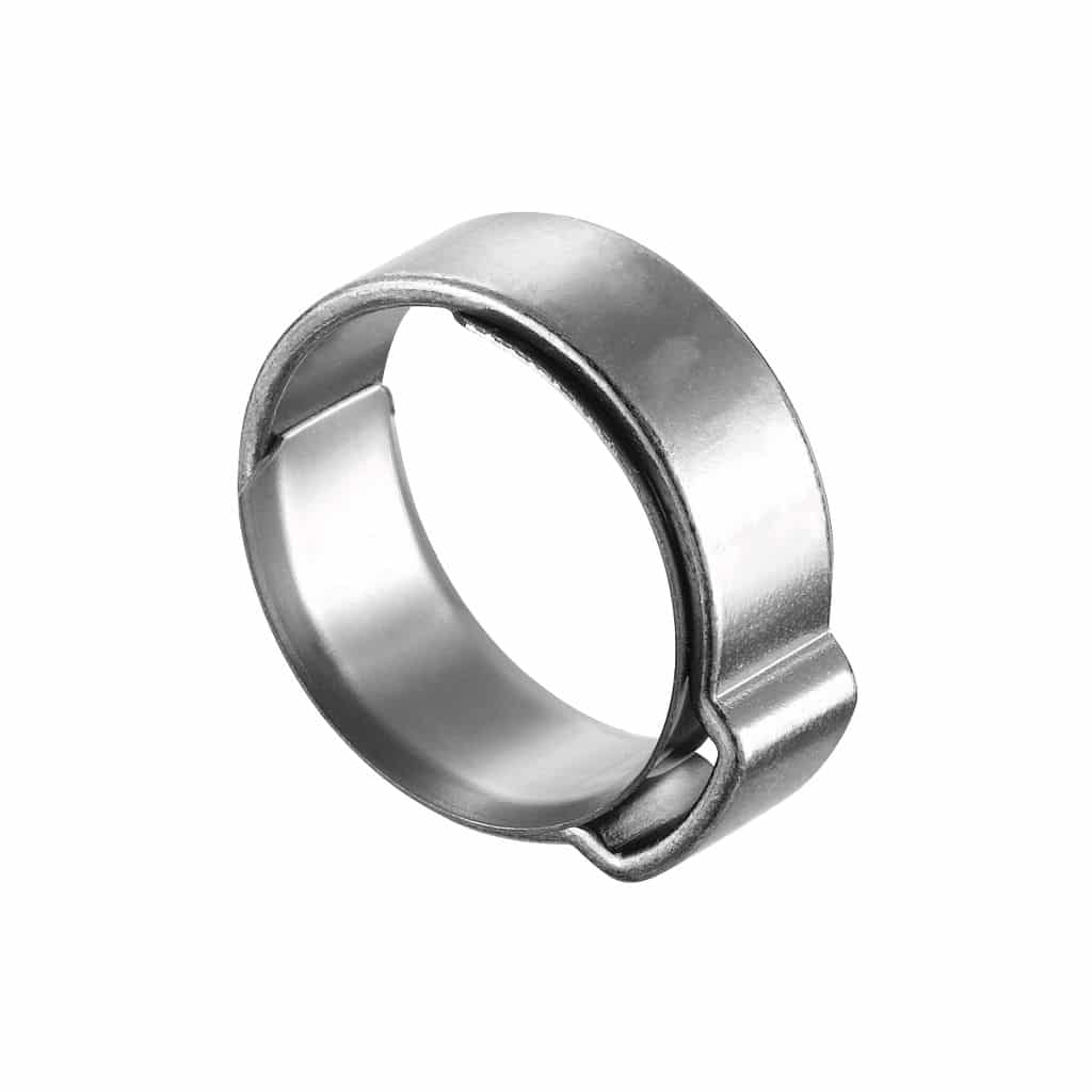 TREATED STEEL SINGLE EAR CLAMP WITH RING