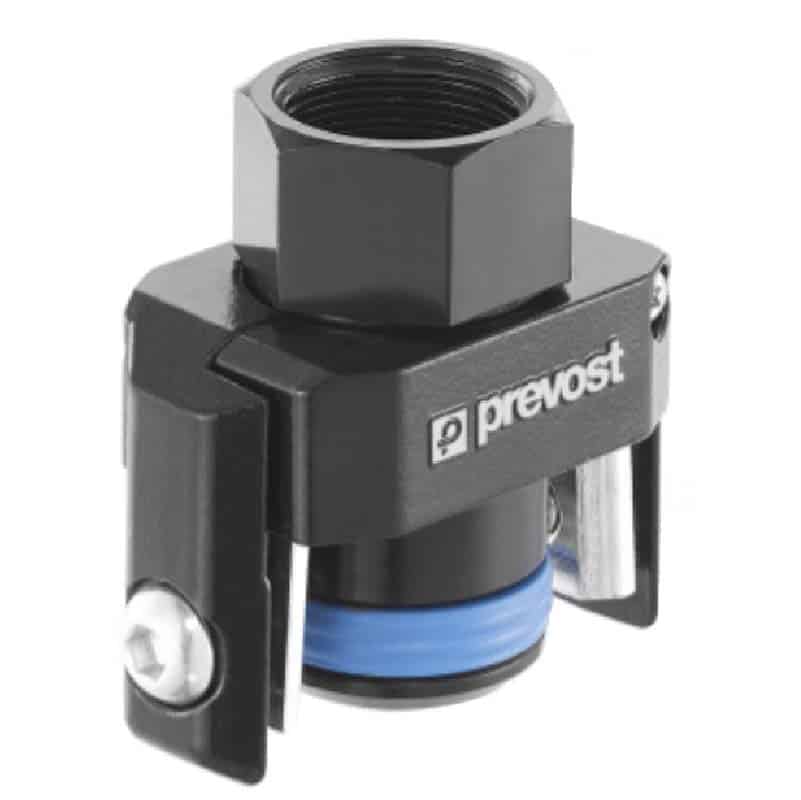 Prevost PPS SQMF Straight Aluminum Fitting With Tapered Female Thread For Square Profile 1